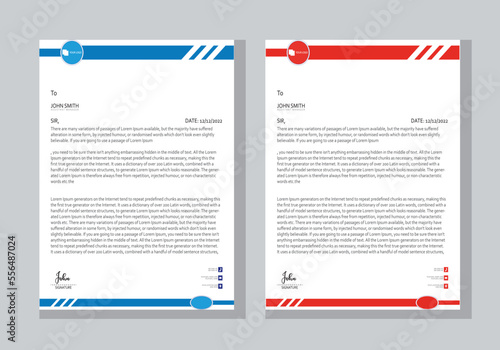 clean letterhead design template