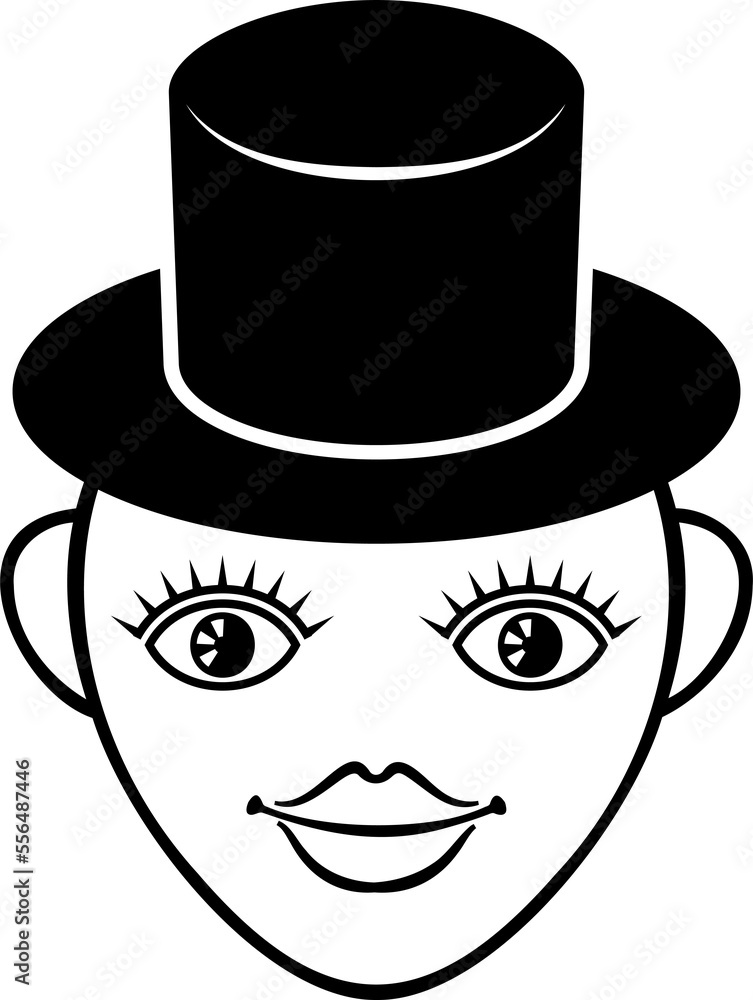 Man with hat. PNG with transparent background