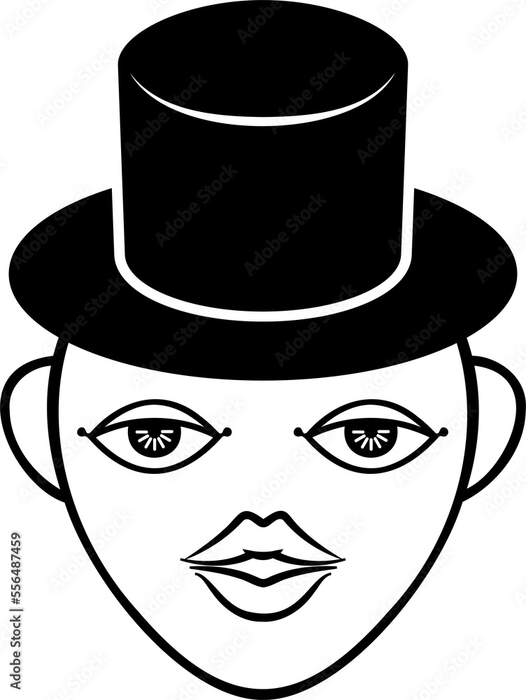 Man with hat. PNG with transparent background