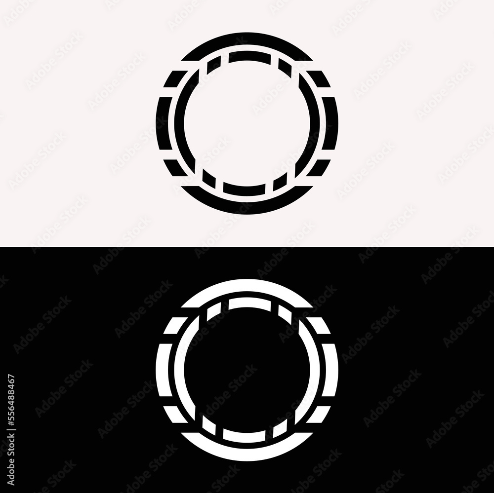 Circle vector logo template design . icon logo . silhouette logo Circle vector logo template design . icon logo . silhouette logo