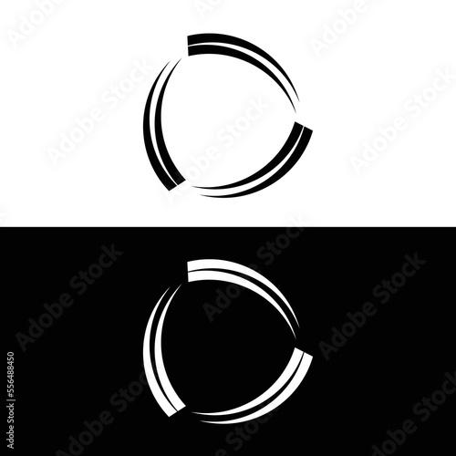 Circle vector logo template design . icon logo . silhouette logop photo