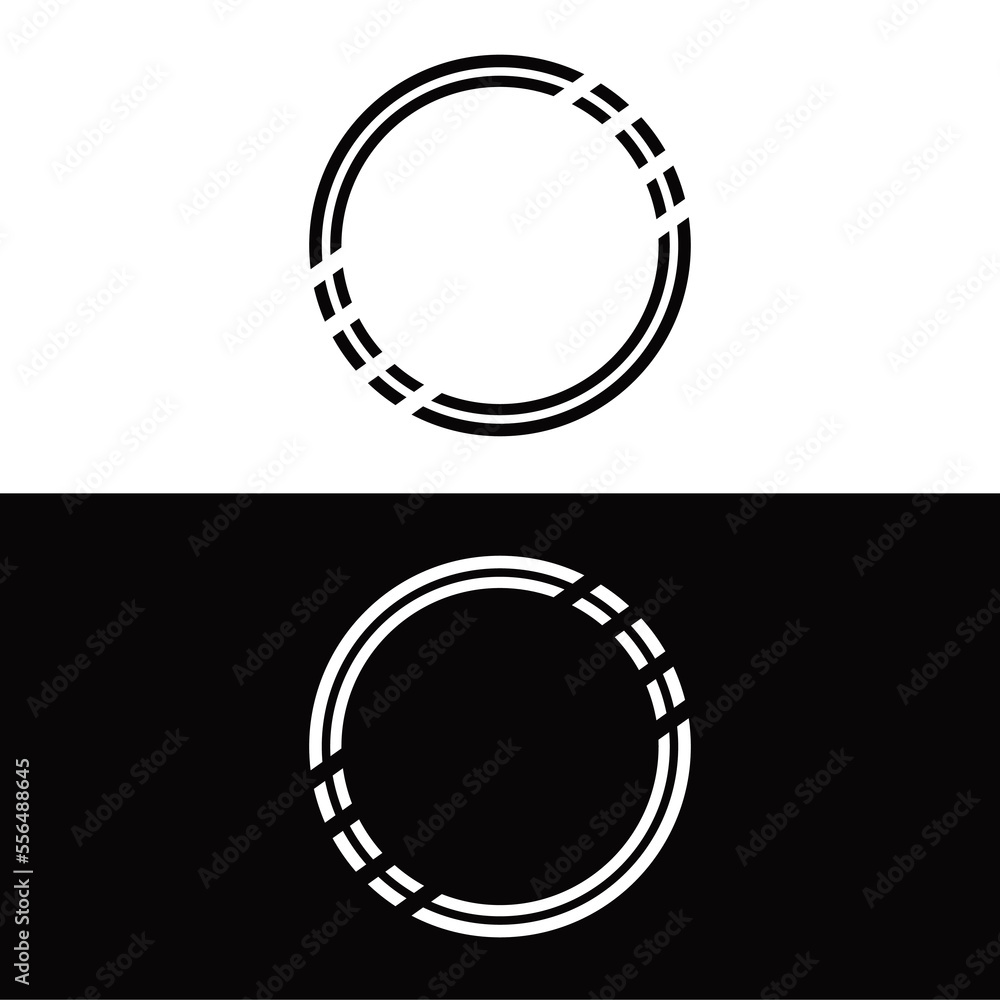 Circle vector logo template design . icon logo . silhouette logo Circle vector logo template design . icon logo . silhouette logo