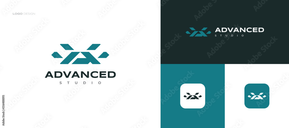 Modern and Abstract Letter A Logo Design for Business and Technology Brand Modern and Abstract Letter A Logo Design for Business and Technology Brand