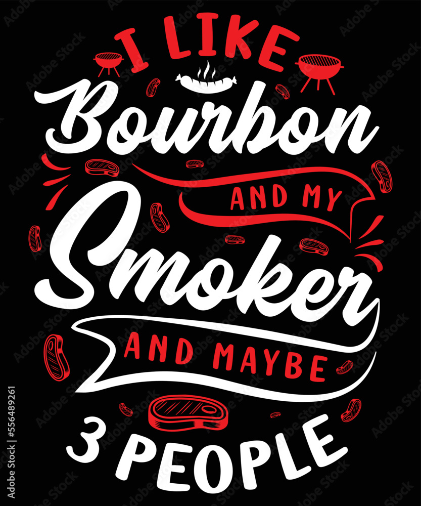 BBQ T shirt Design. BBQ T shirt Design.
