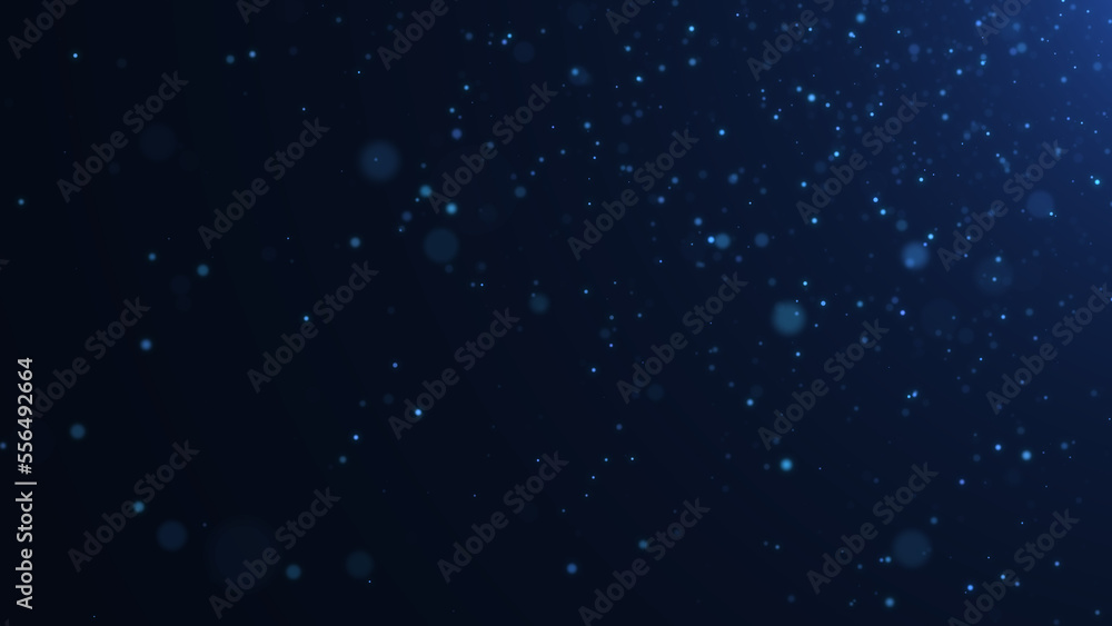 Naklejka premium Dust particles with bokeh effect. Abstract magic background. 3d rendering.