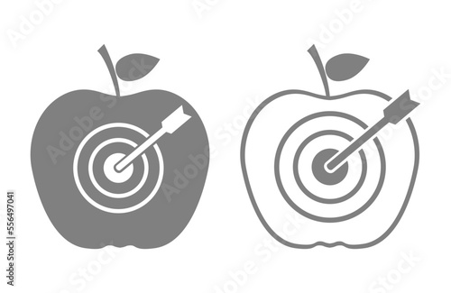Apple with target and arrow