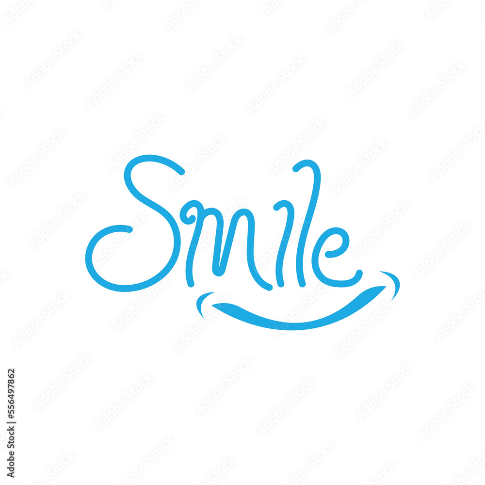Smile or happiness expression vector logo template Smile or happiness expression vector logo template
