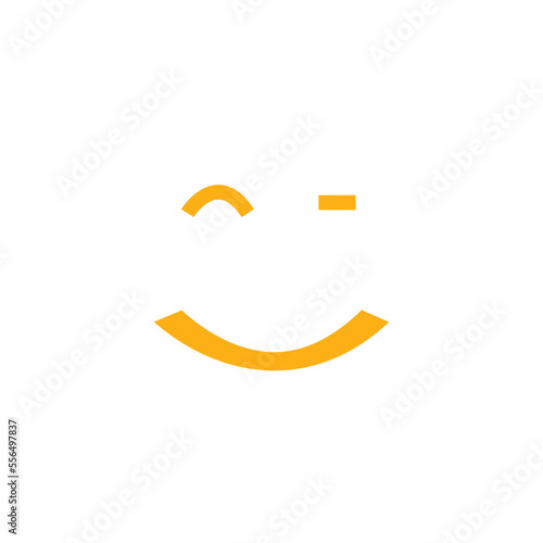 Smile or happiness expression vector logo template