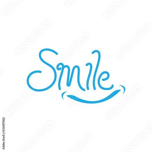 Smile or happiness expression vector logo template