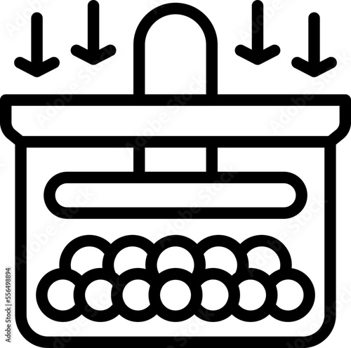 Grapes press icon outline vector. Winery food. Wine cellar
