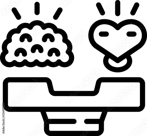 Balance downshifting icon outline vector. People travel. Escape nature