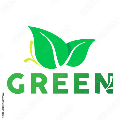 logo de hojas verdes especial para empresas de agricultura, servicios de reciclaje, reciclado
