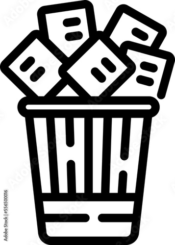 Document downshifting icon outline vector. People job. Sea nature