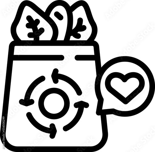 Recycle bag icon outline vector. People travel. Lifestyle nature