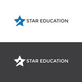 Modern education Star simple logo, Education star icon template vector design