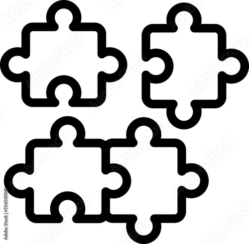 Puzzle downshifting icon outline vector. People job. Freedom leave