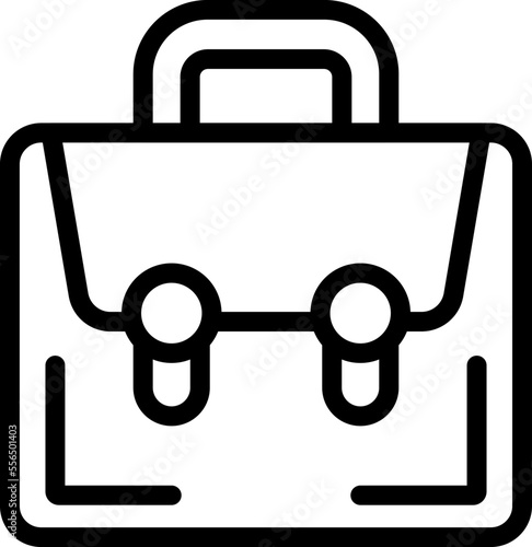 Office bag icon outline vector. Downshifting job. Travel nature