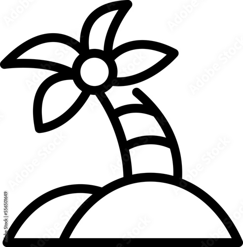 Travel island icon outline vector. Sea nature. Downshifting job