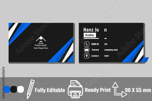 modern blue business card design