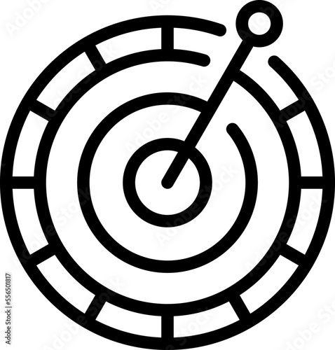 Downshifting target icon outline vector. People job. Beach nature