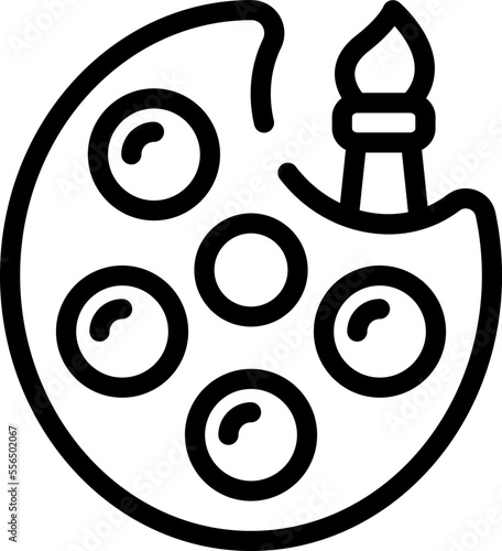 Relax paint icon outline vector. People travel. Beach sea
