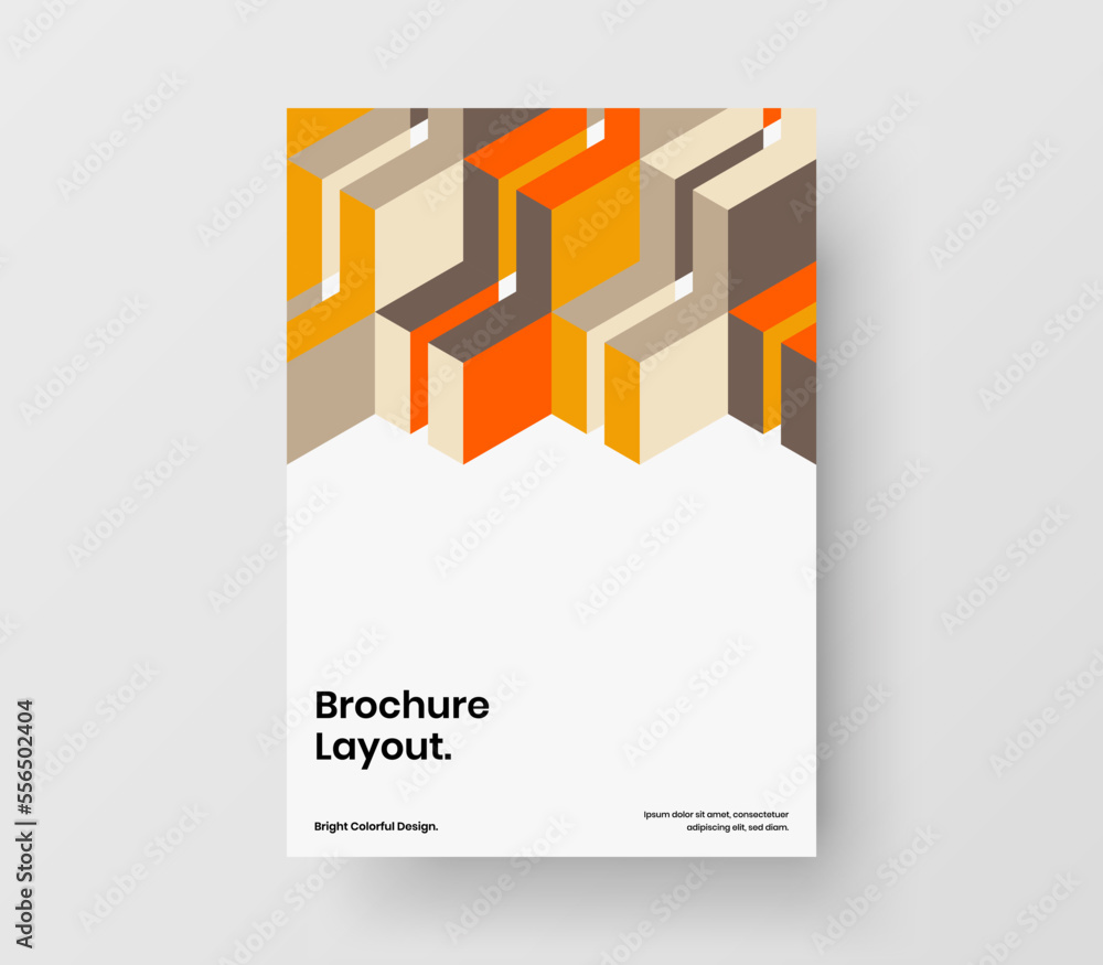 Original geometric pattern corporate identity template. Bright brochure design vector layout. Original geometric pattern corporate identity template. Bright brochure design vector layout.