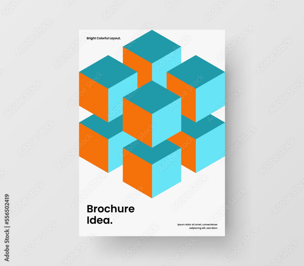 Modern leaflet A4 vector design concept. Abstract mosaic shapes handbill layout. Modern leaflet A4 vector design concept. Abstract mosaic shapes handbill layout.