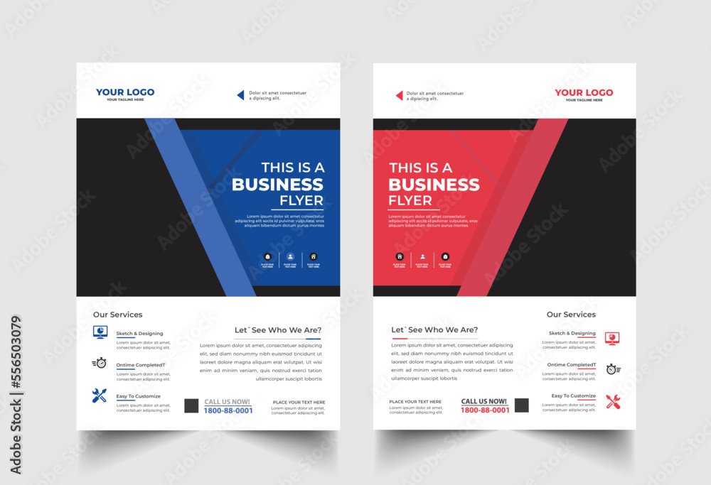 Business Flyer Corporate Flyer pamphlet brochure cover design layout space for photo background, vector illustration template 