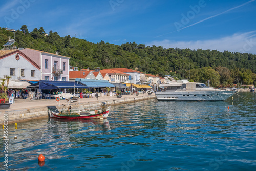 view of the waterfront in Katakolon Greece