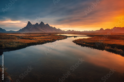 Sunrise in the mountains