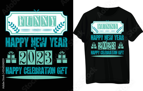 Happy new year T-shirt design