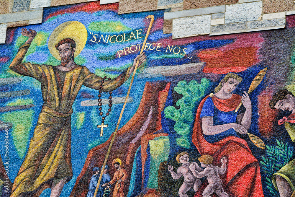 Fototapeta premium La chiesa di Nicolao della Flüe nel quartiere di Besso a Lugano, Svizzera.