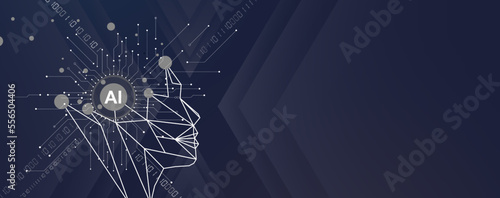 Conceptual technology illustration of artificial intelligence