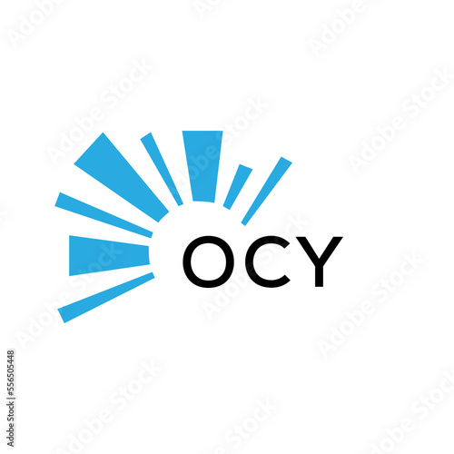 OCY letter logo. OCY blue image on white background and black letter. OCY technology  Monogram logo design for entrepreneur and business. OCY best icon.
 photo