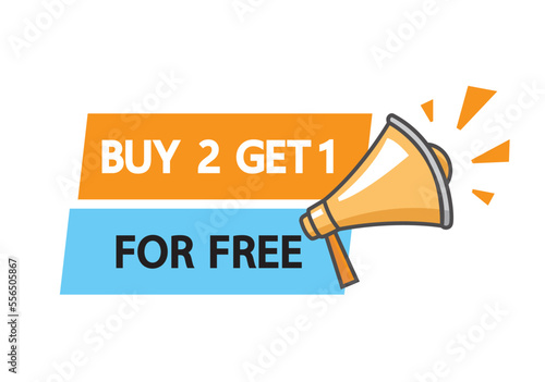 creative megaphone and banner annoucement , special offer, vector design icon illustration
