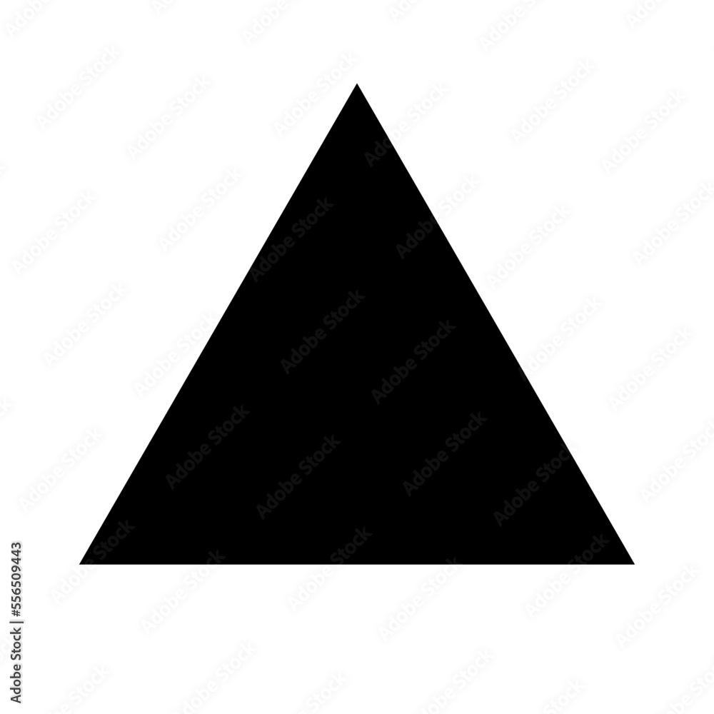 Black triangle silhouette icon. Vector. Black triangle silhouette icon. Vector.