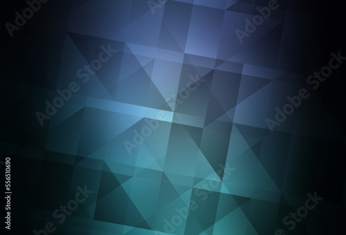 Dark Blue, Green vector abstract mosaic background.