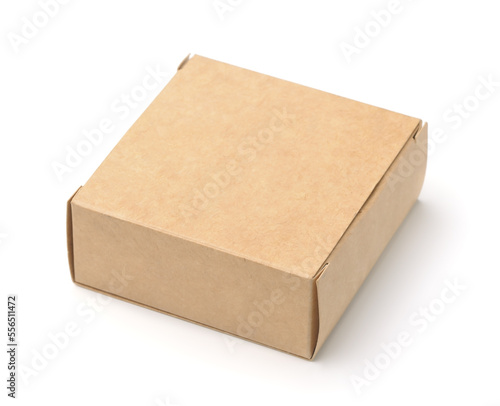 Blank small brown cardboard box