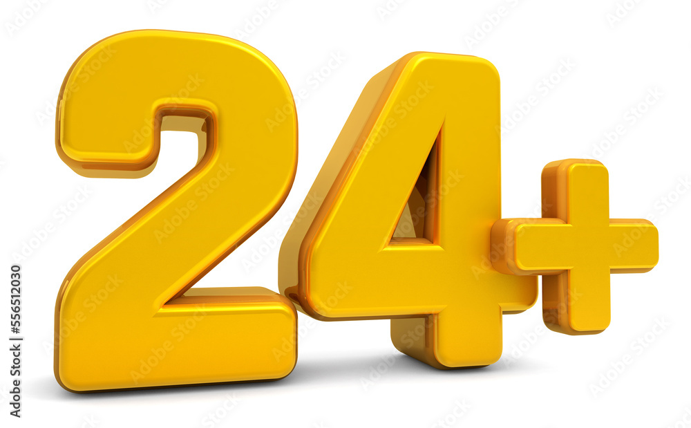 24 million Plus Views. 24 plus 3d isolated on white background. 24 million Plus followers. 3d rendering 24 million Plus Views. 24 plus 3d isolated on white background. 24 million Plus followers. 3d rendering