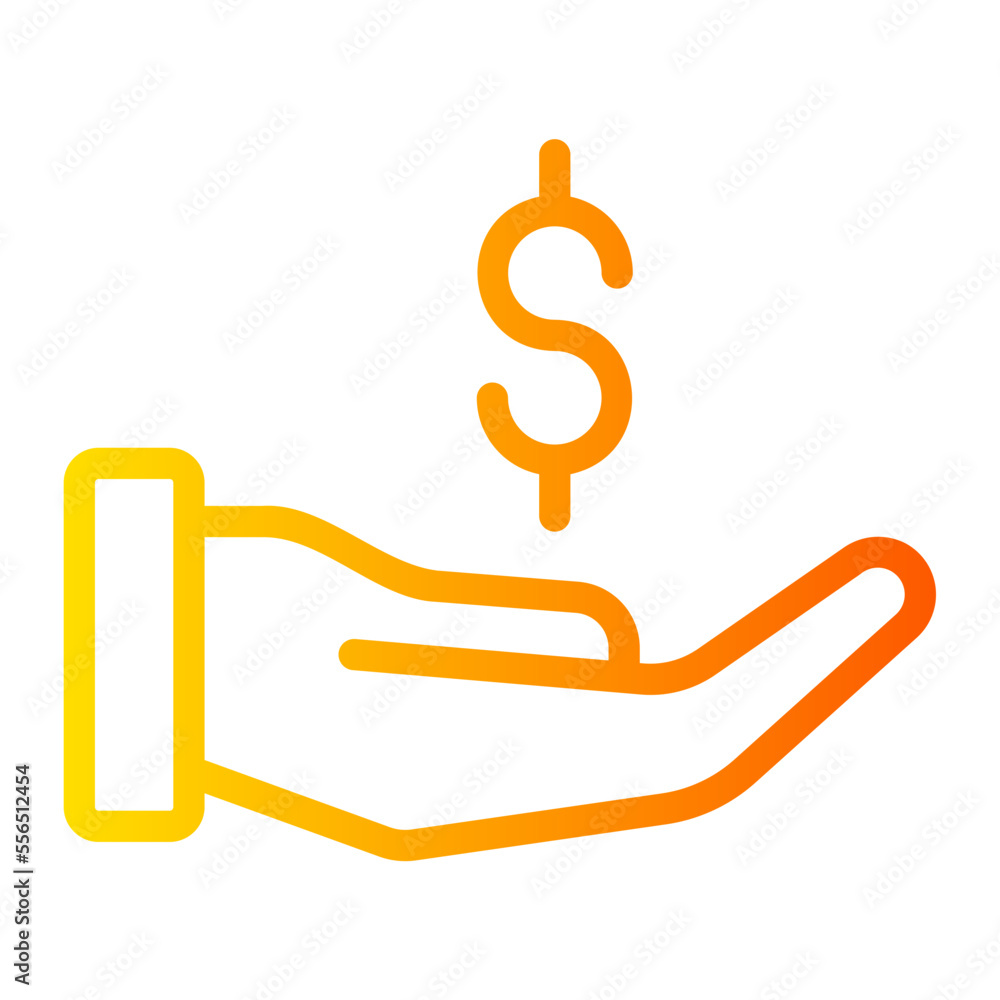 income gradient icon income gradient icon