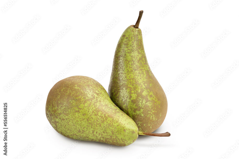 Green conference pear isolated on white background with full depth of field Green conference pear isolated on white background with full depth of field