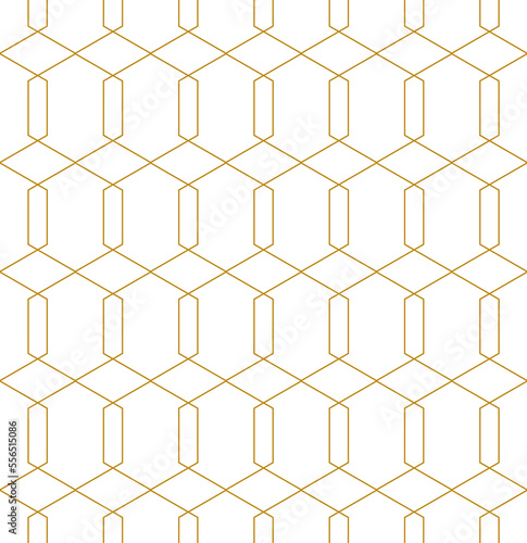 Vector seamless thin linear pattern. Abstract geometric hexagon background. Stylish fractal texture.