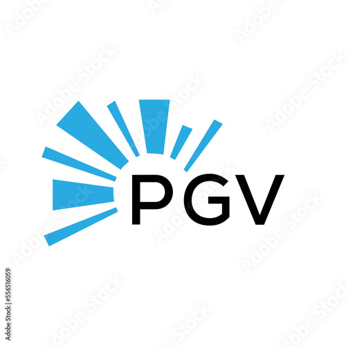 PGV letter logo. PGV blue image on white background and black letter. PGV technology  Monogram logo design for entrepreneur and business. PGV best icon.
 photo