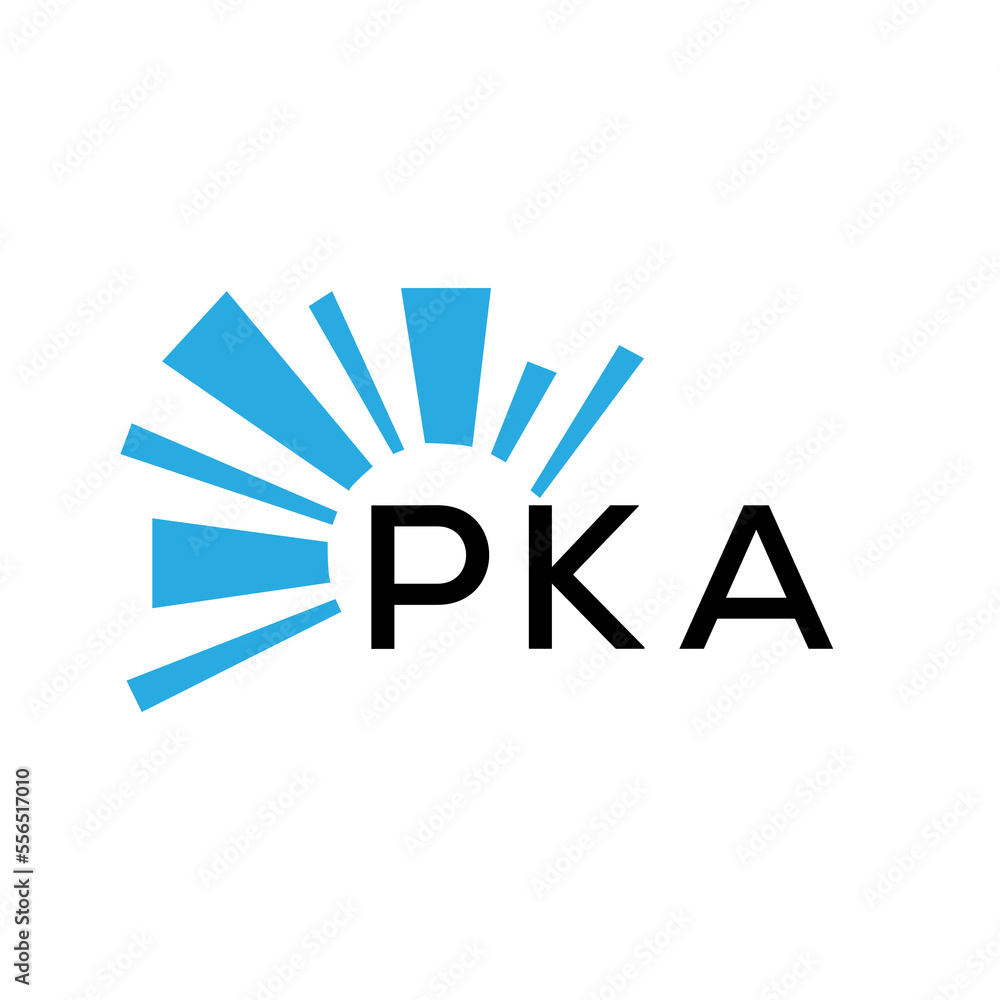 Pka Vector PKA letter logo. PKA blue image on white background and black letter ...