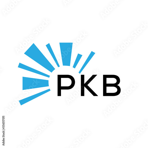 PKB letter logo. PKB blue image on white background and black letter. PKB technology  Monogram logo design for entrepreneur and business. PKB best icon.
