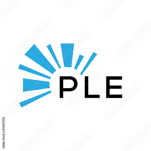 PLE letter logo. PLE blue image on white background and black letter. PLE technology  Monogram logo design for entrepreneur and business. PLE best icon.
