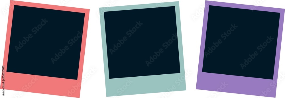 polaroid photo template, photo frame. Vector illustration on transparent background. PNG polaroid photo template, photo frame. Vector illustration on transparent background. PNG