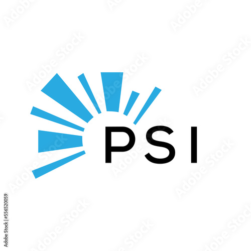 PSI letter logo. PSI blue image on white background and black letter. PSI technology  Monogram logo design for entrepreneur and business. PSI best icon.
