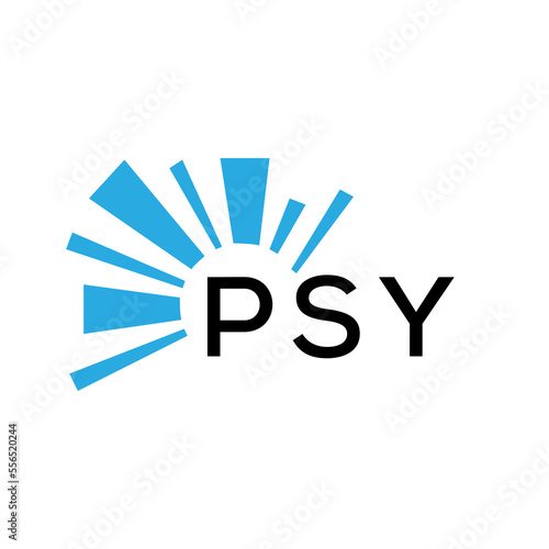 PSY letter logo. PSY blue image on white background and black letter. PSY technology  Monogram logo design for entrepreneur and business. PSY best icon.
