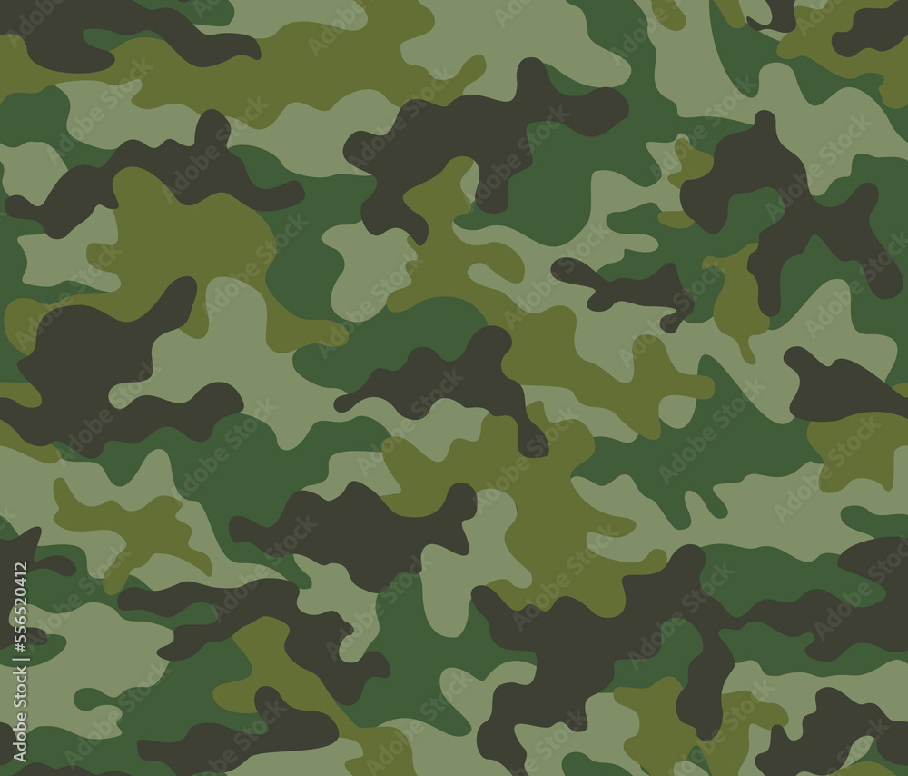 Green army camouflage pattern, trendy fabric texture, disguise background. Ornament Green army camouflage pattern, trendy fabric texture, disguise background. Ornament